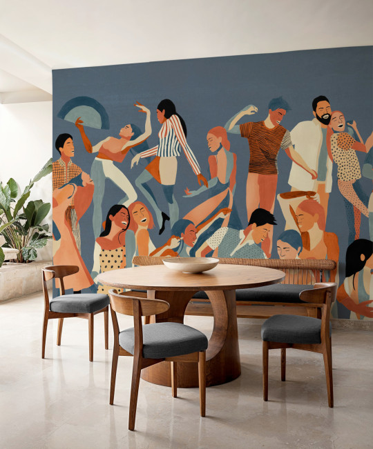 Tres Tintas Wandbild Verbena - Blue