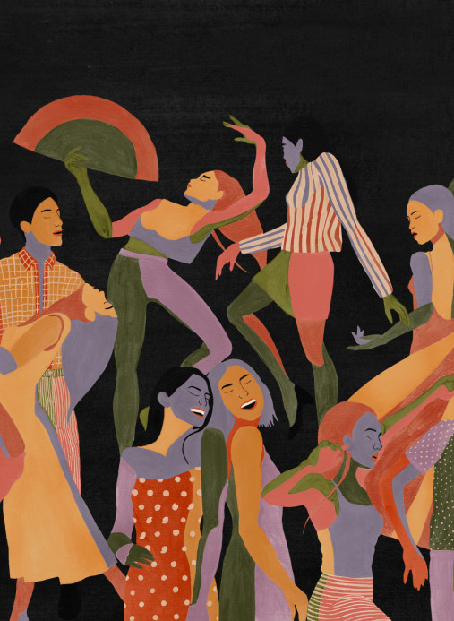 Tres Tintas Wandbild Verbena - Black