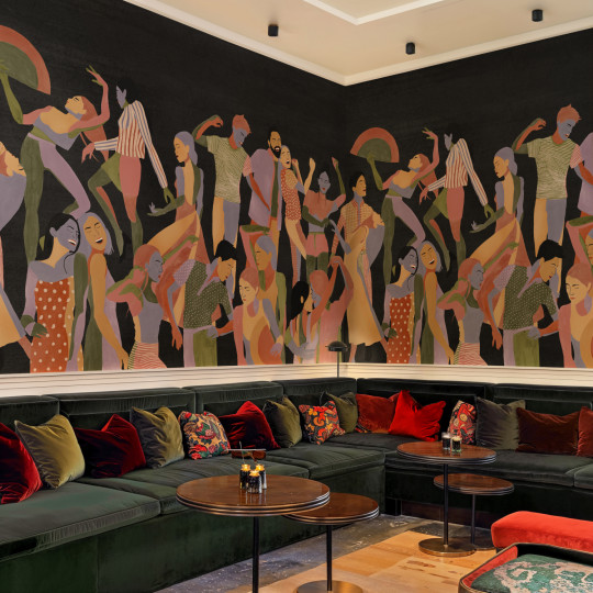 Tres Tintas Wandbild Verbena - Black