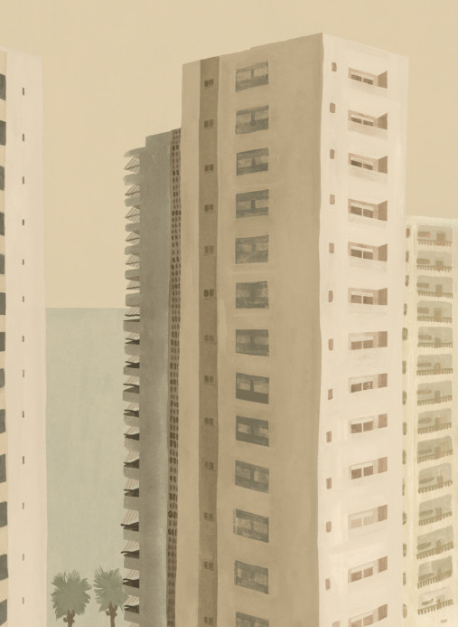 Tres Tintas Wandbild Benidorm - Beige