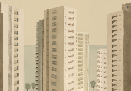 Tres Tintas Wandbild Benidorm - Beige