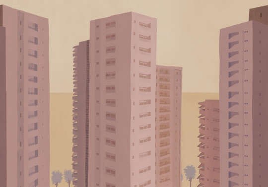 Tres Tintas Wandbild Benidorm - Pink