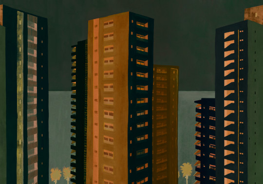 Tres Tintas Wandbild Benidorm - Black