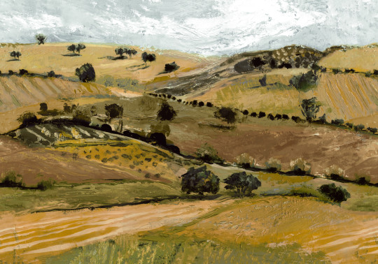 Tres Tintas Wandbild Quijote - Yellow