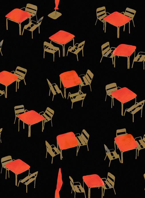 Tres Tintas Carta da parati Terraceo - Black