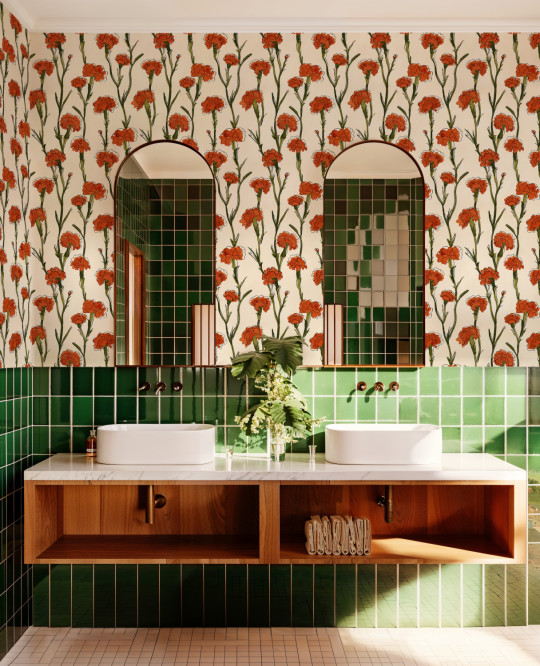 Tres Tintas Carta da parati Clavelitos