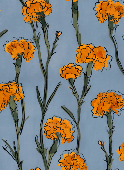 Tres Tintas Tapete Clavelitos - Blue