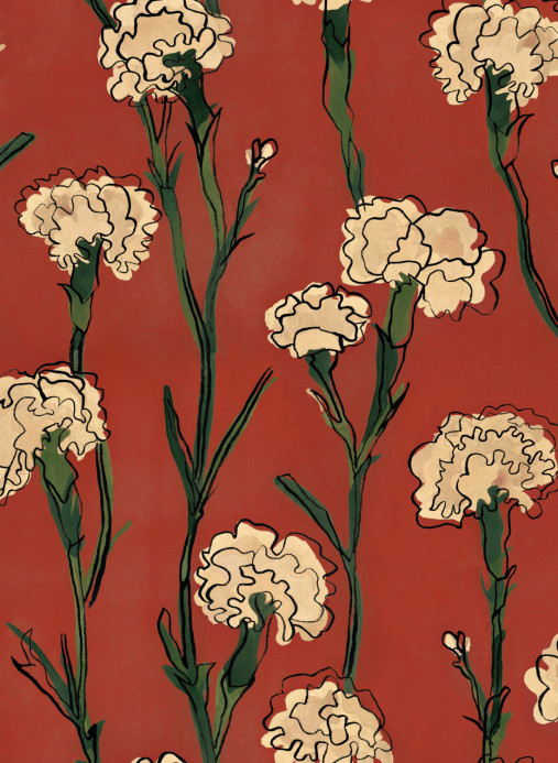 Tres Tintas Tapete Clavelitos - Red