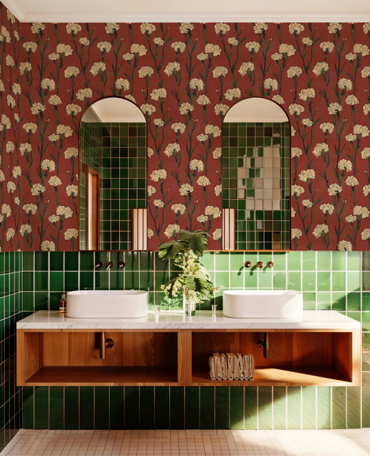 Tres Tintas Carta da parati Clavelitos