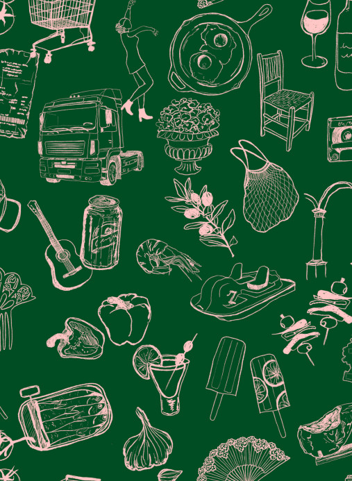 Tres Tintas Tapete Souvenirs - Green