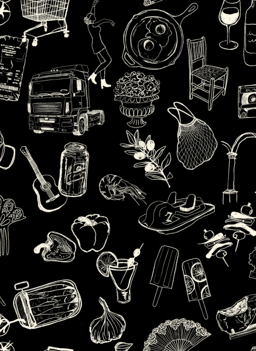 Tres Tintas Tapete Souvenirs - Black