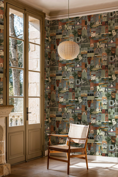 Tres Tintas Tapete Postal - Blue