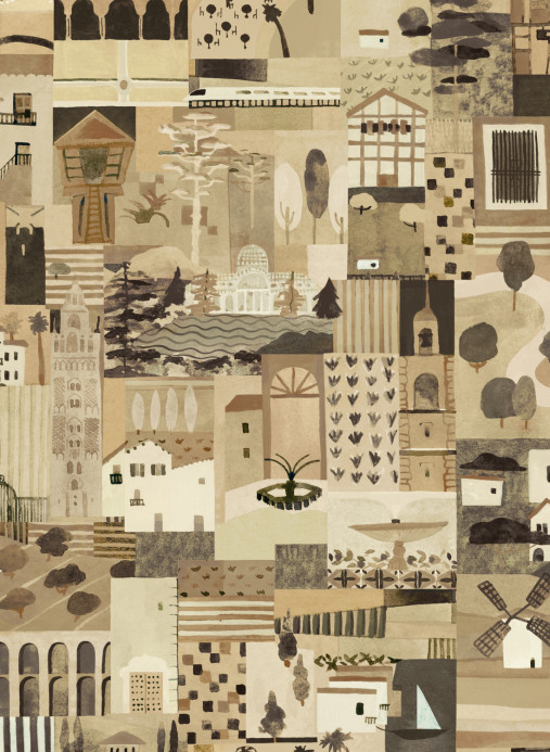 Tres Tintas Tapete Postal - Beige