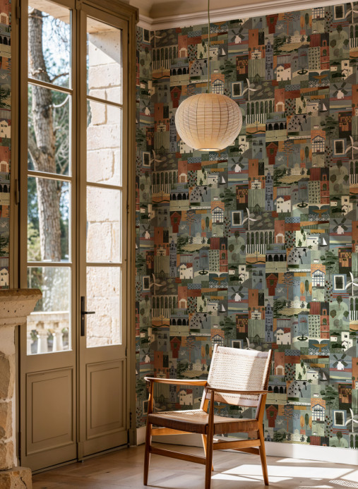 Tres Tintas Carta da parati Postal