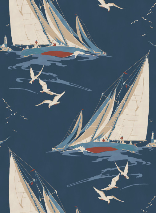 Mulberry Home Tapete Round the Island - Indigo