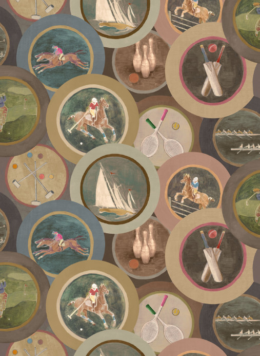 Mulberry Home Tapete Sporting Life - Woodsmoke