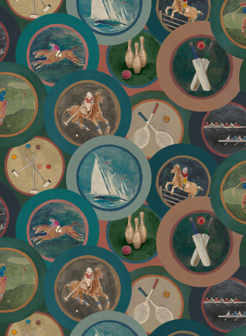 Mulberry Home Tapete Sporting Life - Teal