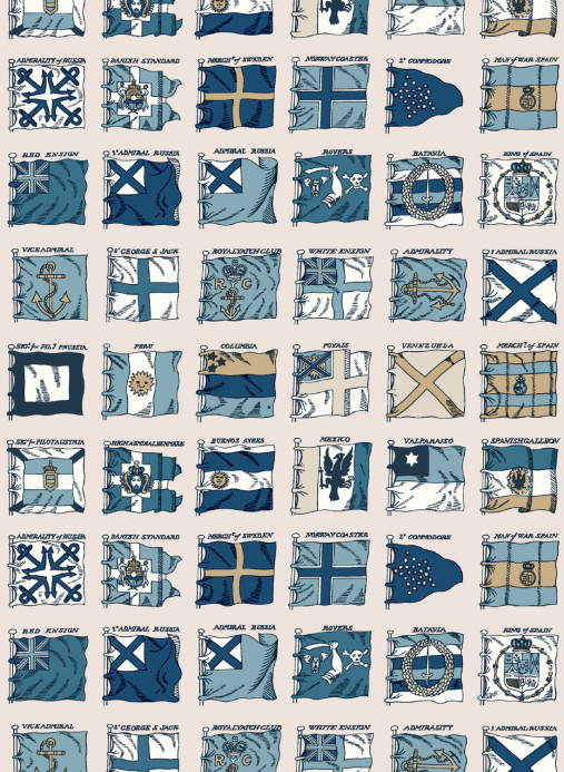 Mulberry Home Tapete Naval Ensigns - Blue