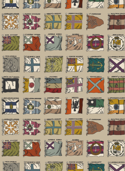 Mulberry Home Tapete Naval Ensigns - Red/ Plum