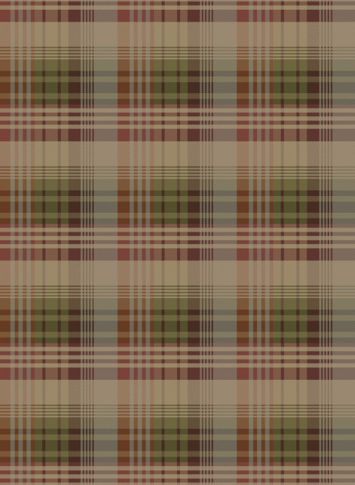 Mulberry Home Tapete Mulberry Ancient Tartan - Red/ Plum