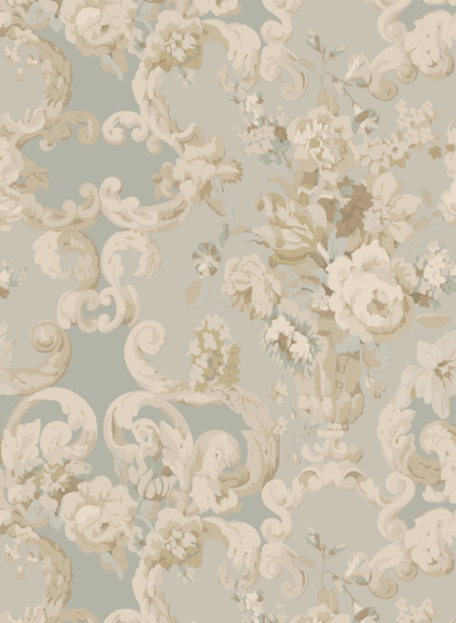 Mulberry Home Tapete Floral Rococo - Aqua
