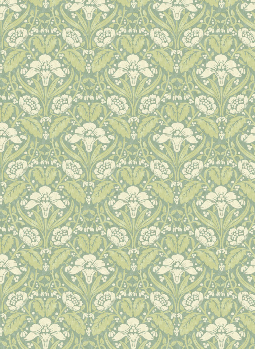 GP & J Baker Tapete Iris Meadow - Aqua/ Green