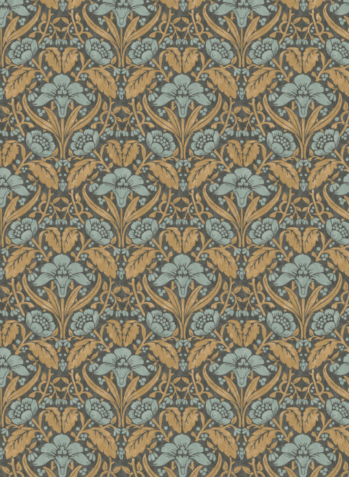 GP & J Baker Tapete Iris Meadow - Aqua/ Ochre