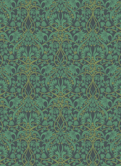 GP & J Baker Tapete Fritillerie - Indigo/ Teal