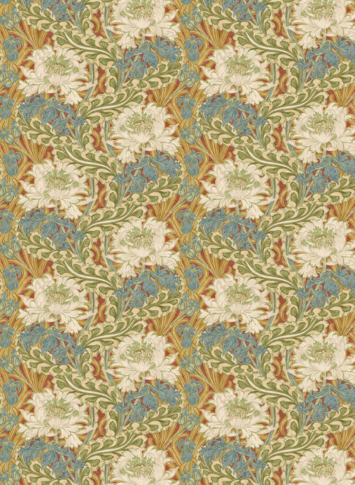 GP & J Baker Tapete Brantwood - Red/ Green