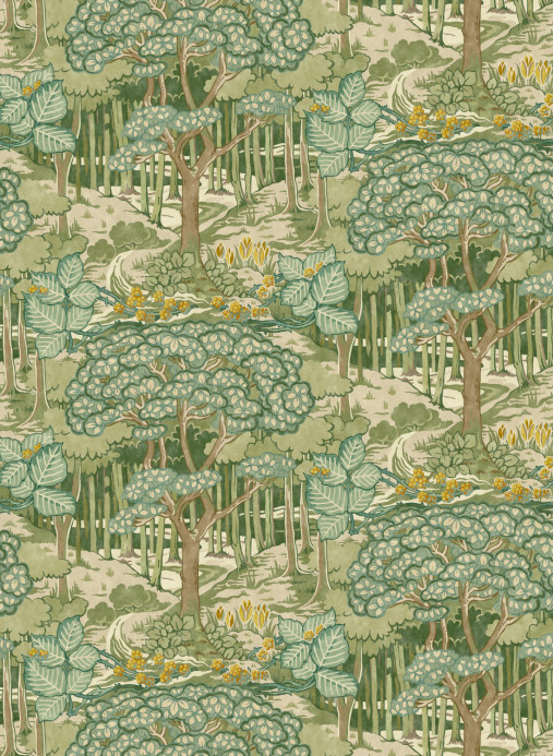 GP & J Baker Tapete Ruskin - Green