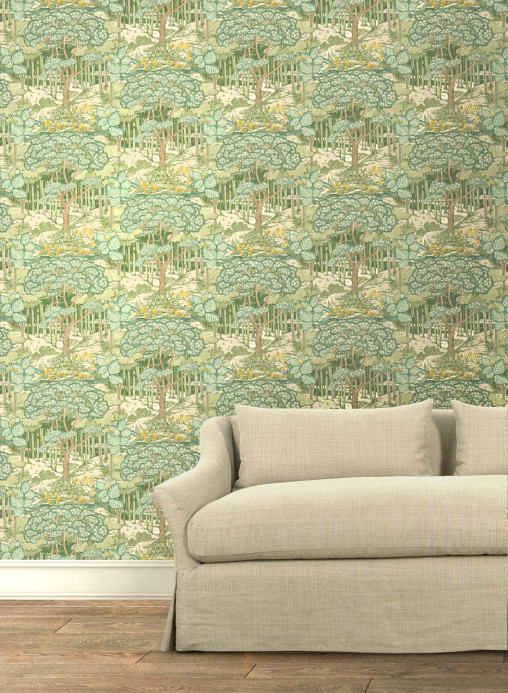 GP & J Baker Tapete Ruskin - Green
