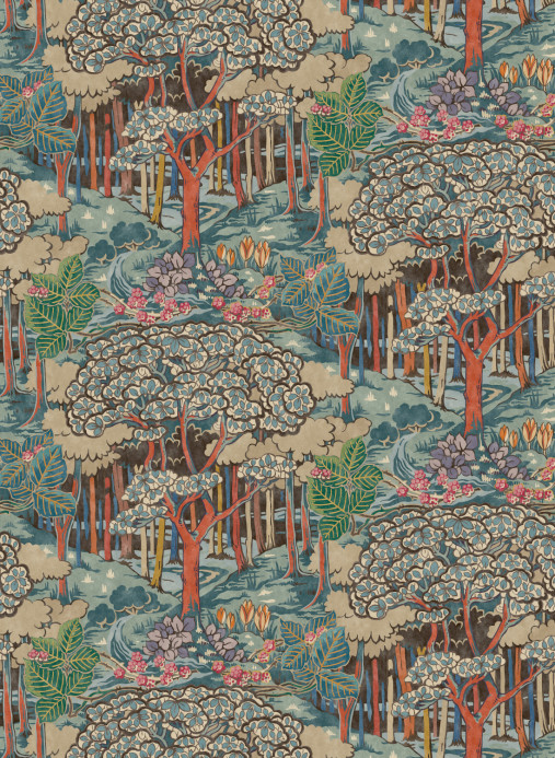 GP & J Baker Tapete Ruskin - Red/ Teal