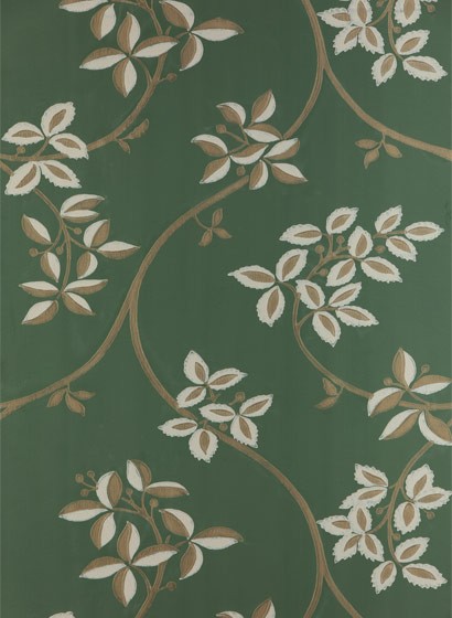Farrow & Ball Wallpaper Ringwold Green/ Off-White/ Gilver