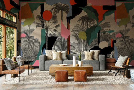 Tres Tintas Papier peint panoramique Colonial Abstraction