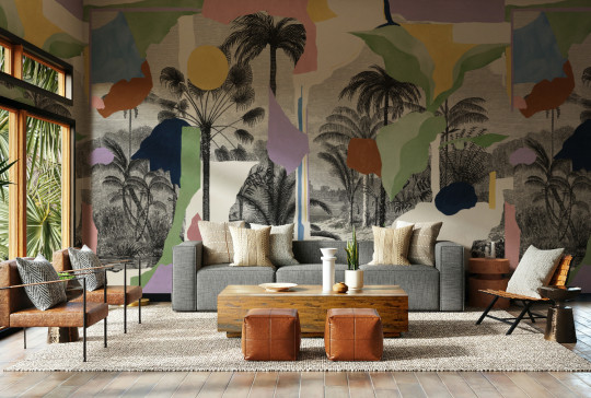 Tres Tintas Papier peint panoramique Colonial Abstraction