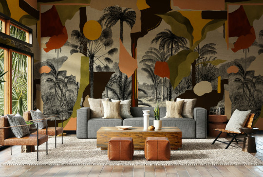 Tres Tintas Papier peint panoramique Colonial Abstraction