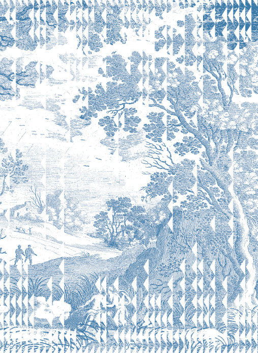 Tres Tintas Carta da parati panoramica Patch Landscape - Blue