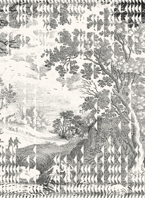 Tres Tintas Mural Patch Landscape - Black