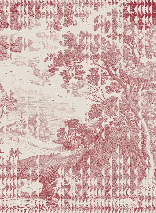 Tres Tintas Carta da parati panoramica Patch Landscape - Red