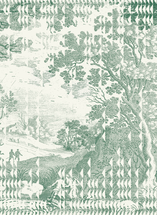 Tres Tintas Carta da parati panoramica Patch Landscape - Green