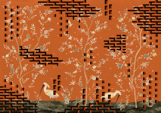 Tres Tintas Mural Tetris Chinoiseries