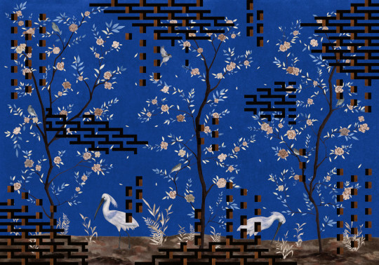 Tres Tintas Mural Tetris Chinoiseries