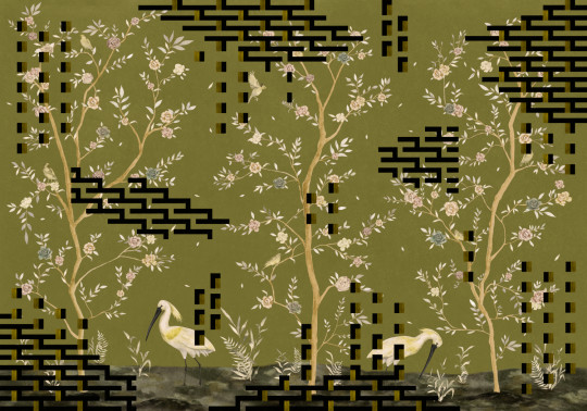 Tres Tintas Mural Tetris Chinoiseries