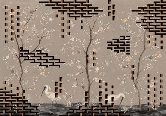 Tres Tintas Mural Tetris Chinoiseries