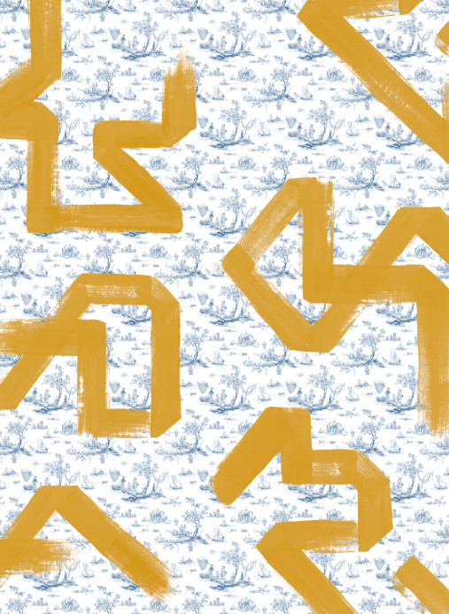 Tres Tintas Wandbild Toile Strokes - Blue