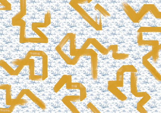 Tres Tintas Papier peint panoramique Toile Strokes