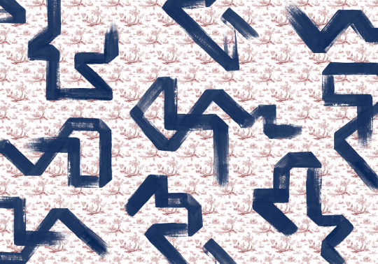 Tres Tintas Papier peint panoramique Toile Strokes