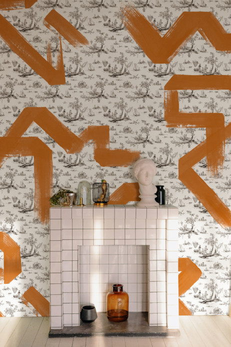 Tres Tintas Papier peint panoramique Toile Strokes