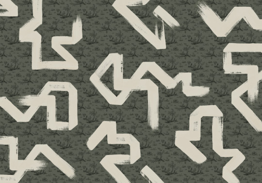 Tres Tintas Wandbild Toile Strokes - Green