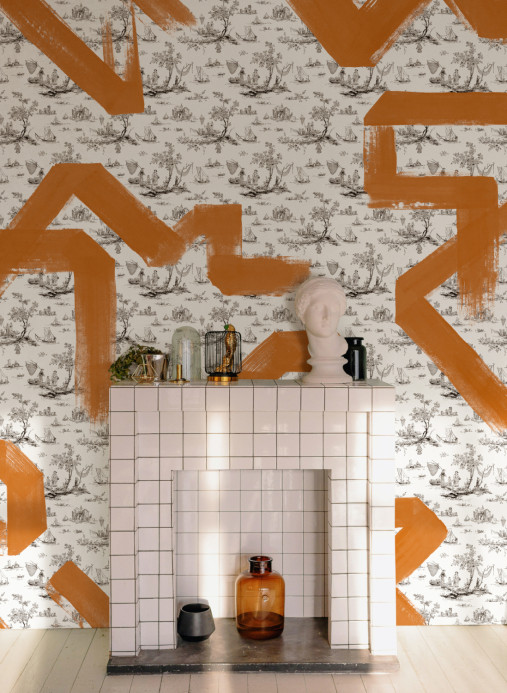 Tres Tintas Papier peint panoramique Toile Strokes